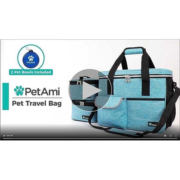 Dog Travel Bag with Food Container and Bowls S889