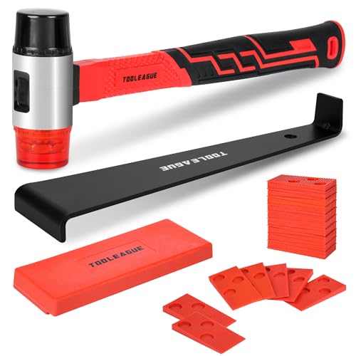 43 Pcs Laminate Wood Flooring Installation Kit with Mallet, Spacers, Pull Bar and Tapping Block R8227