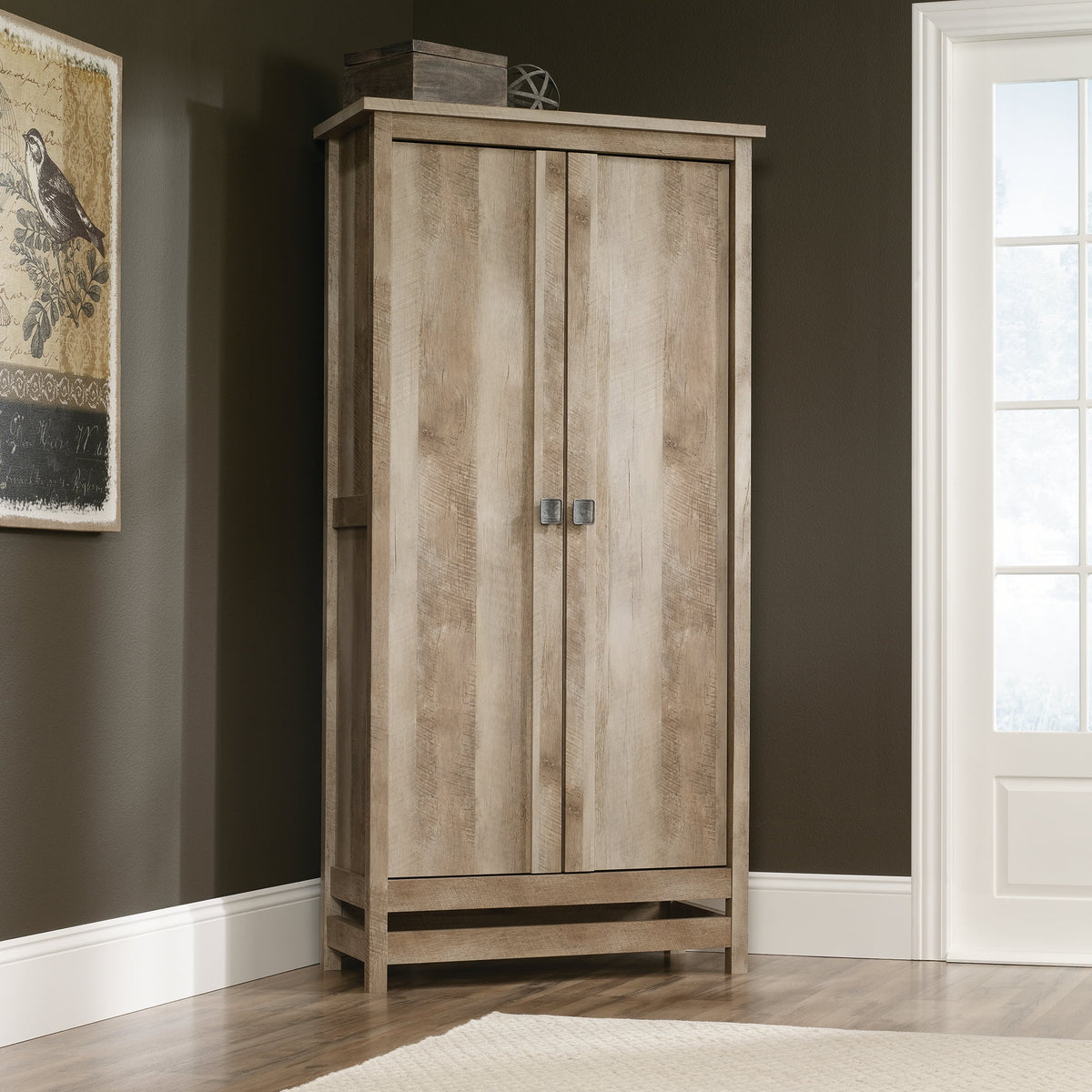 Lintel Oak Finish Storage Cabinet A291