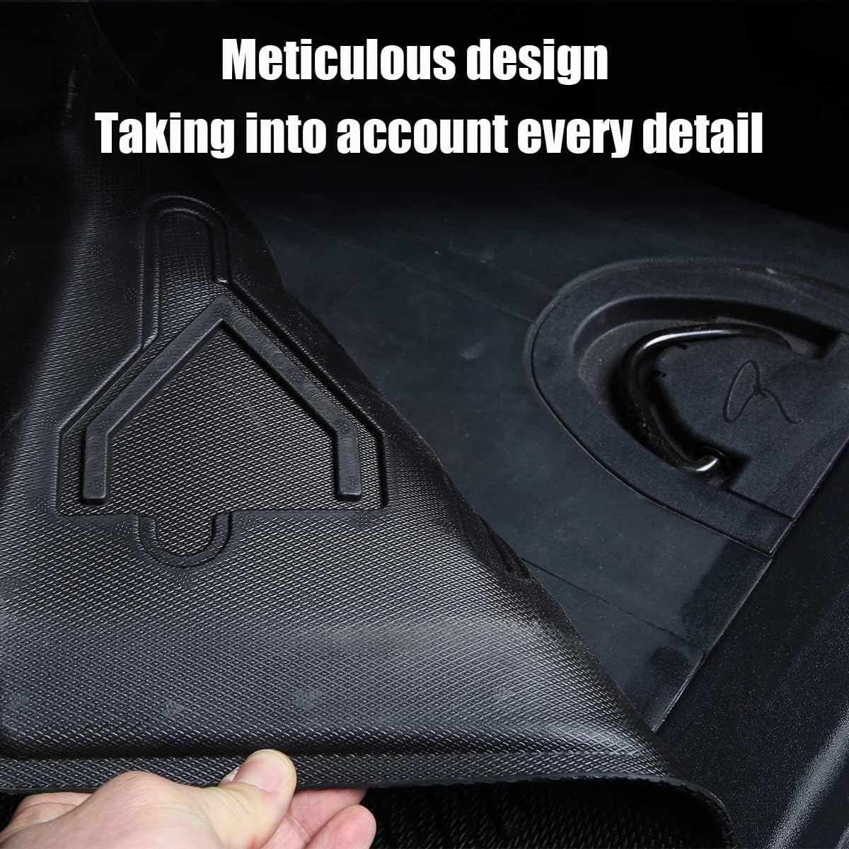 Cargo Liner Trunk Floor Mat for Ford Bronco 2021 2022 All Weather Waterproof TPE Pack of 2 R117483