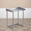 Clear Tempered Glass Desk with Silver Metal Frame C84615