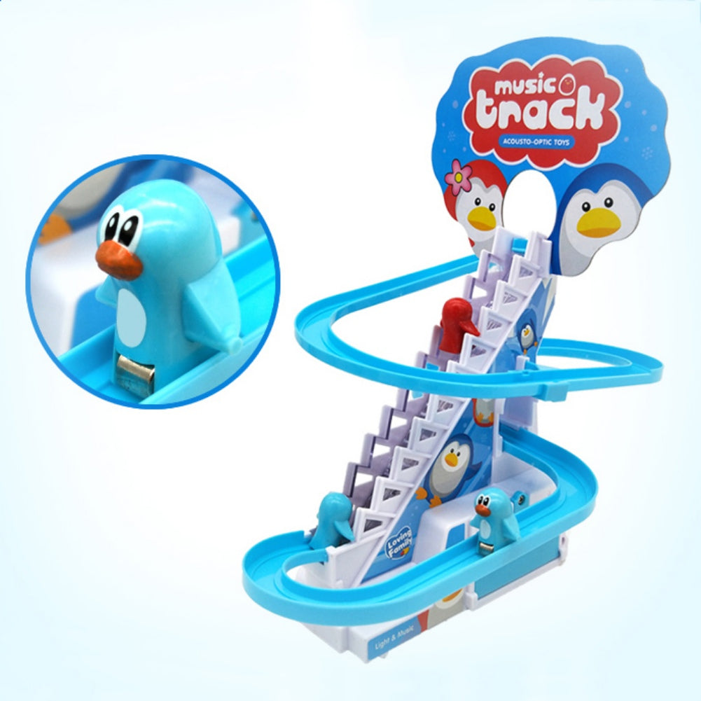 Electric Climbing Stairs Toy Rail Car Roller Coaster Set E80797
