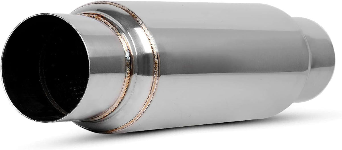 3 Inch Inlet Single Chamber Stainless Steel Glasspack Muffler Pack of 2 Z7704