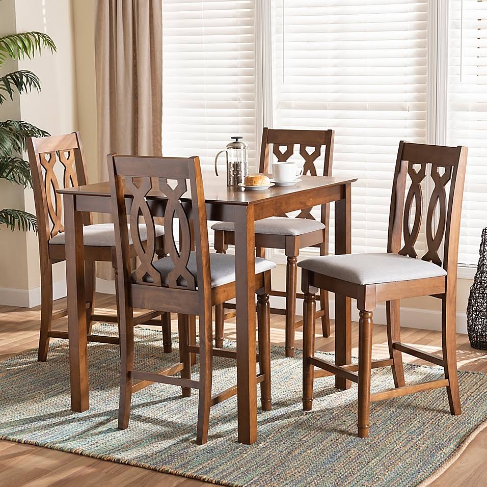 5-Piece Pub Set in Grey/Walnut L871