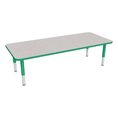 Preschool Adjustable Height Rectangular Activity Table with Casters S95706