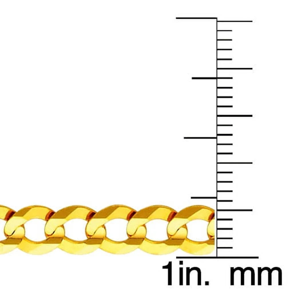14k Yellow Gold Light Cuban Chain Necklace (24 inch) L91072