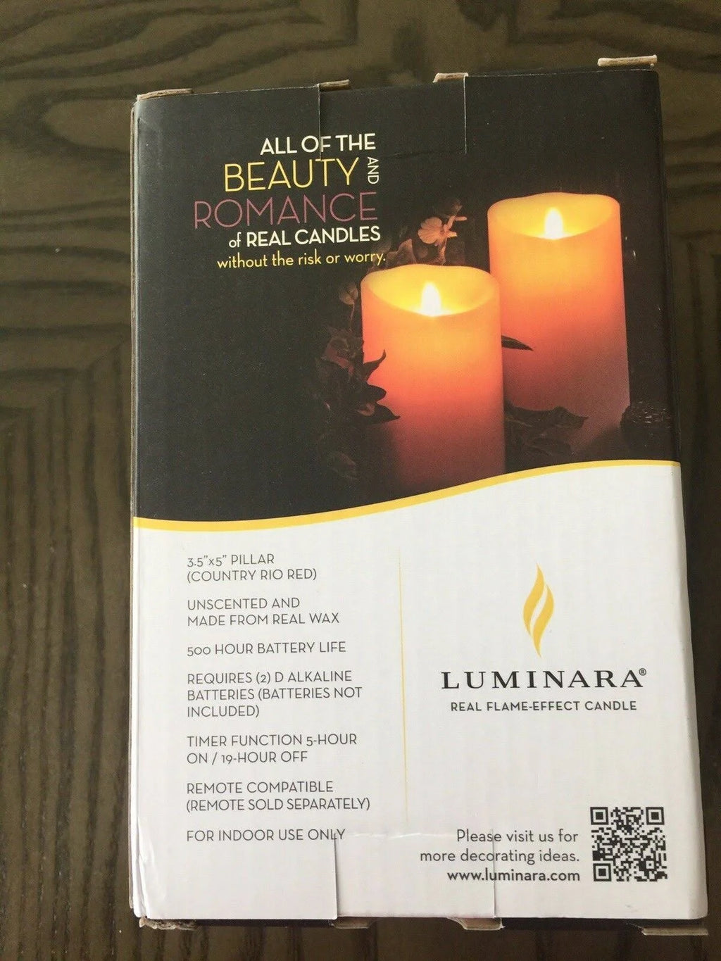 Flameless Candle - Rio Red Country Pillar - 5 in H7094