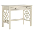 Antique White 1-Drawer Wood Desk V8338