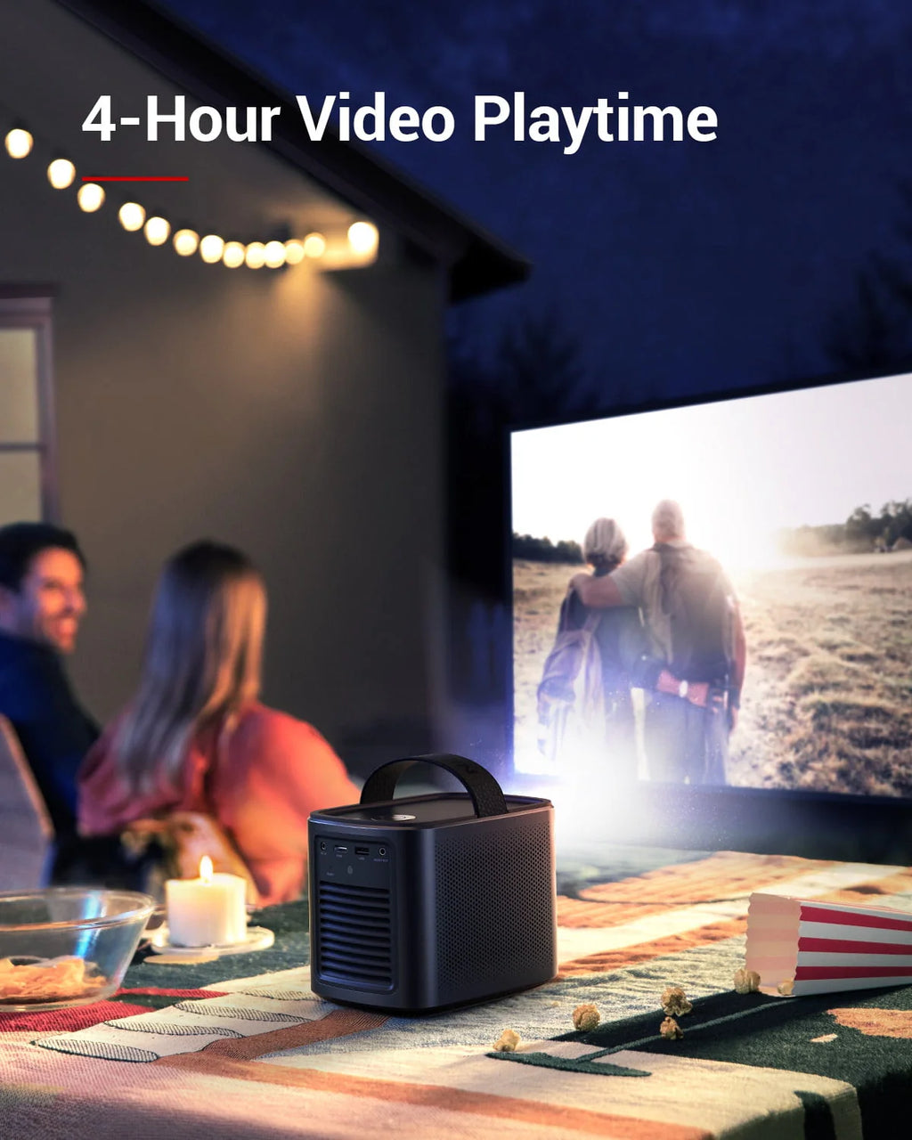 Portable Video Projector Wi-Fi 720P 500 ANSI Lumen E581