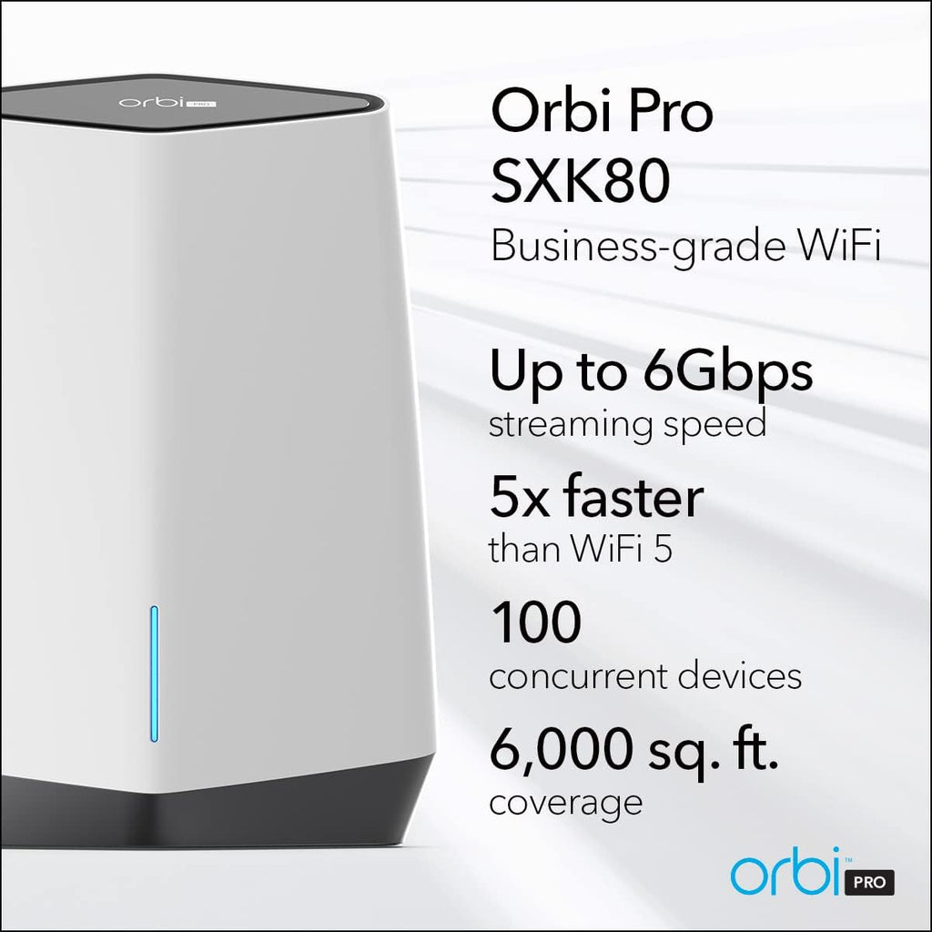 WiFi 6 Tri-band Mesh System Router with 1 Satellite Extender, AX6000, Pack of 2 S8166