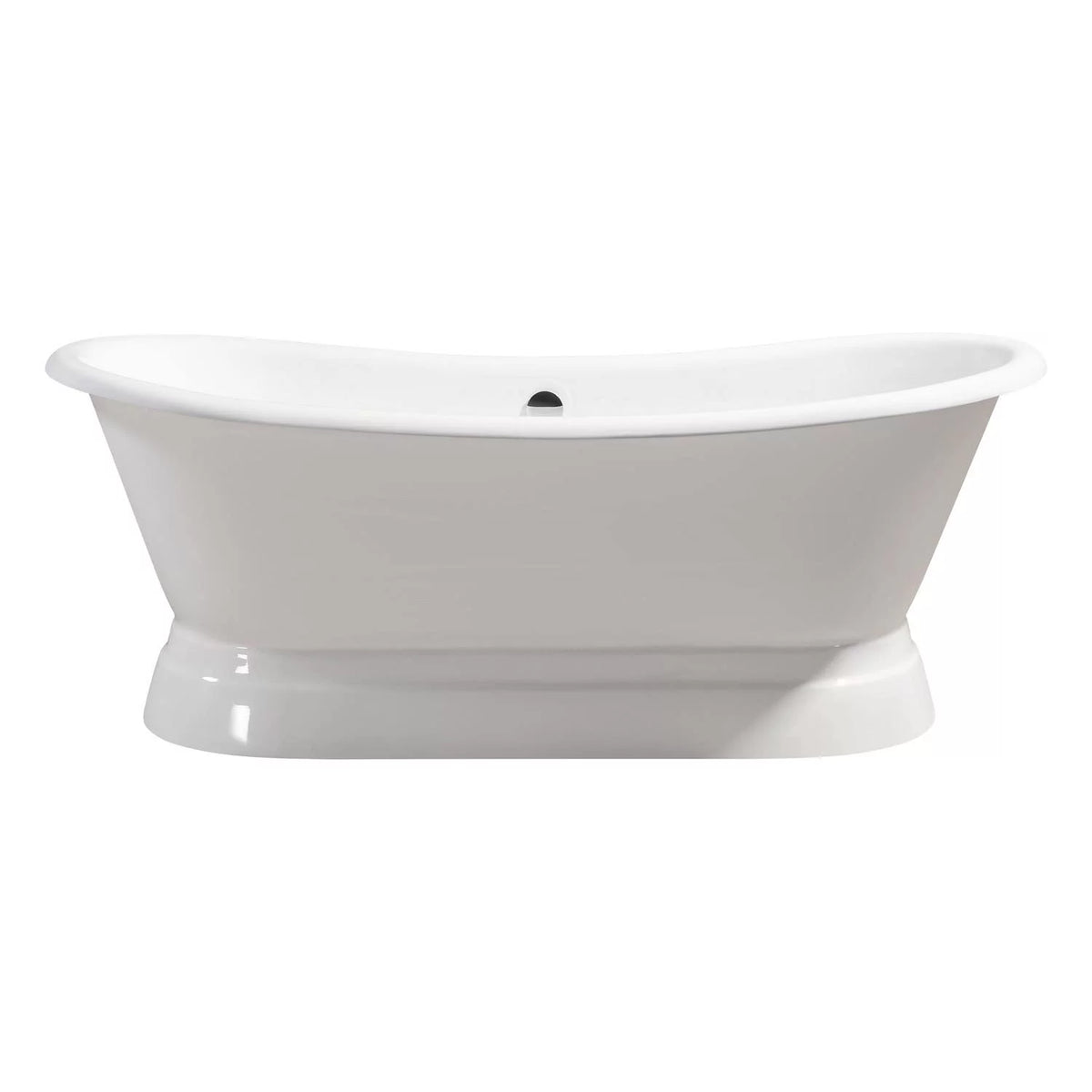 71 Inch Cast Iron Double Slipper Pedestal Tub B9408