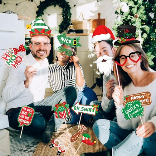 40Pcs Christmas Photo Booth Props Y624
