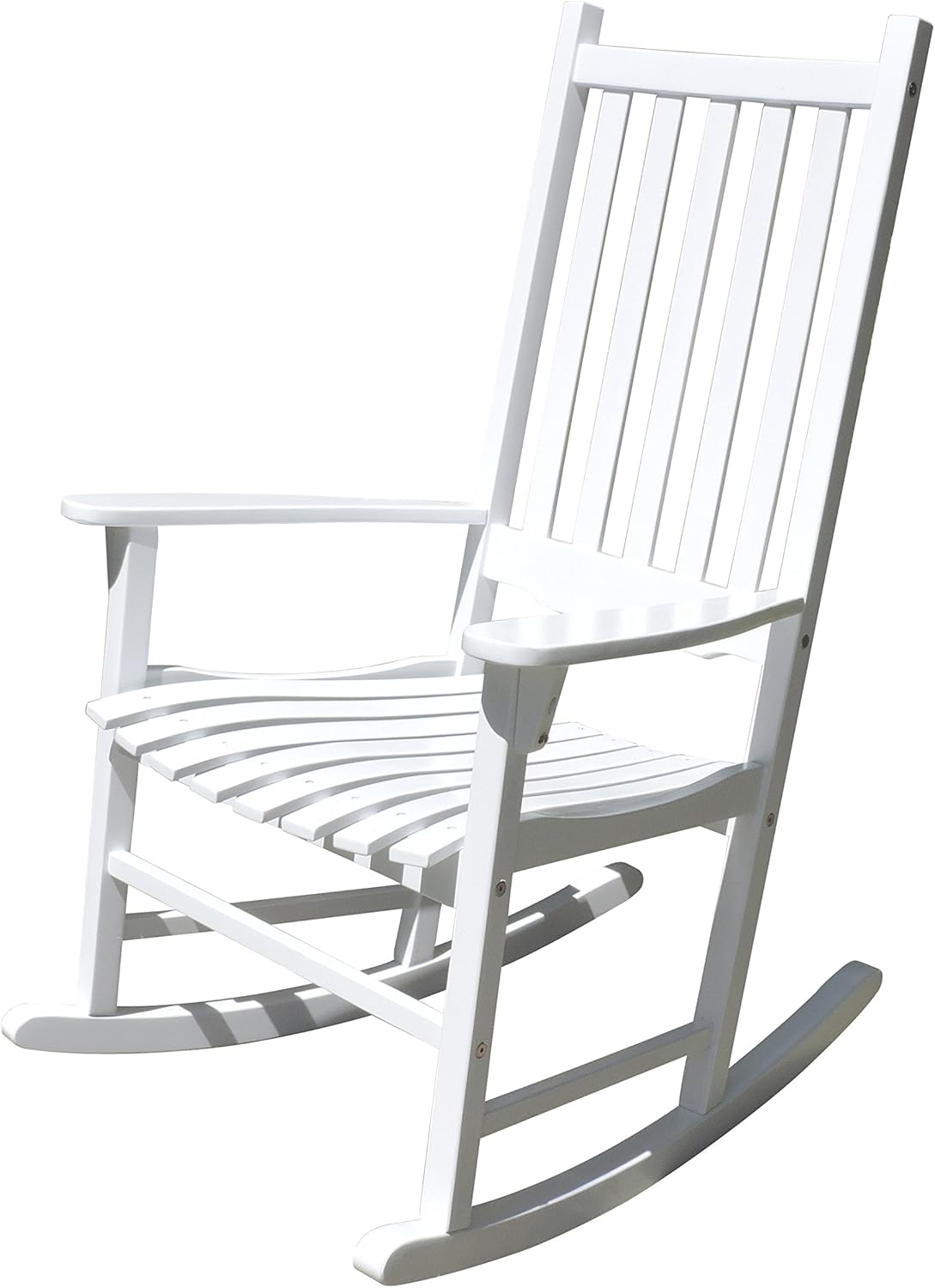 White Acacia Wood Porch Rocking Chair Z235708