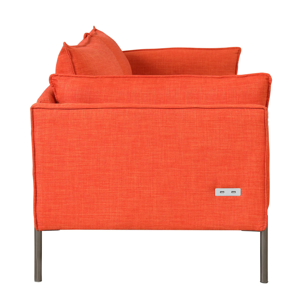 3 Seat Linen Fabric Upholstered Sofa T6132