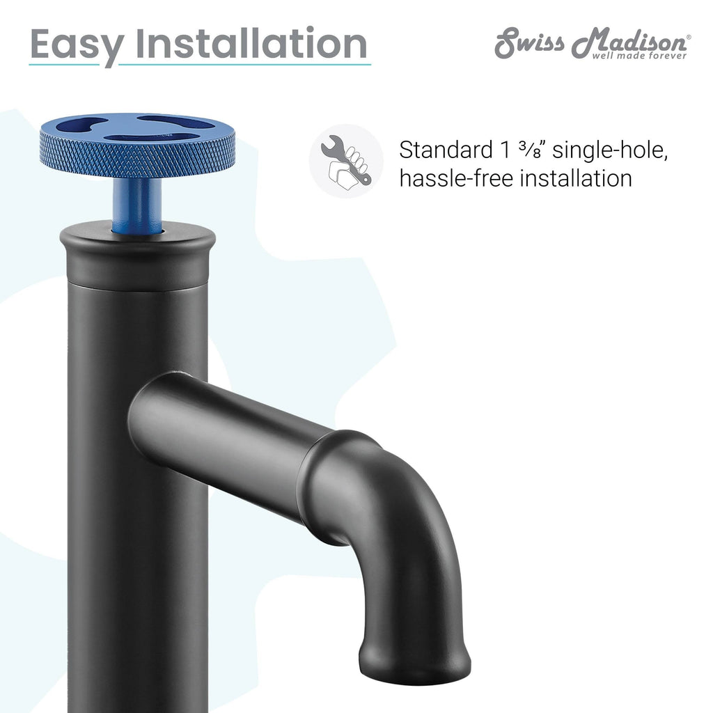 Red Single Hole Bathroom Faucet N8542
