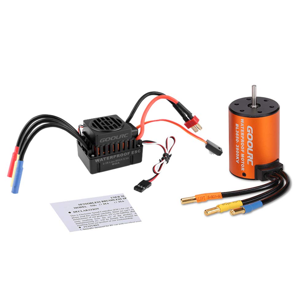 Waterproof 3650 3900KV Brushless Motor with 60A ESC Combo Set Y117