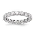 14K White Gold Diamond Eternity Ring Band 3ct J5209