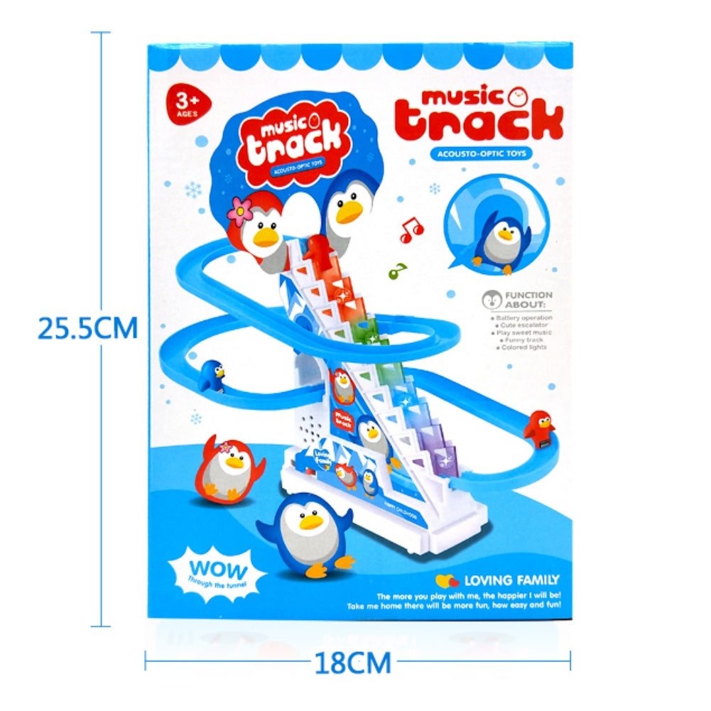 Electric Climbing Stairs Toy Rail Car Roller Coaster Set E80797