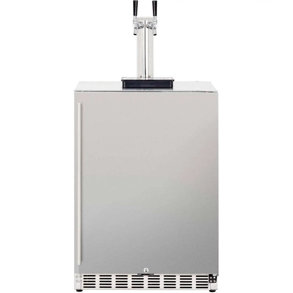 25-Inch 6.6 Cu. Ft. Outdoor Dual Tap Beer Dispenser/Kegerator D3435