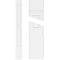 Two Equal Raised Panel PVC Pilaster with Capital and Base (Pair) G452