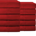 Red Cal King 10 Pack Brushed Microfiber Sheet Set C337