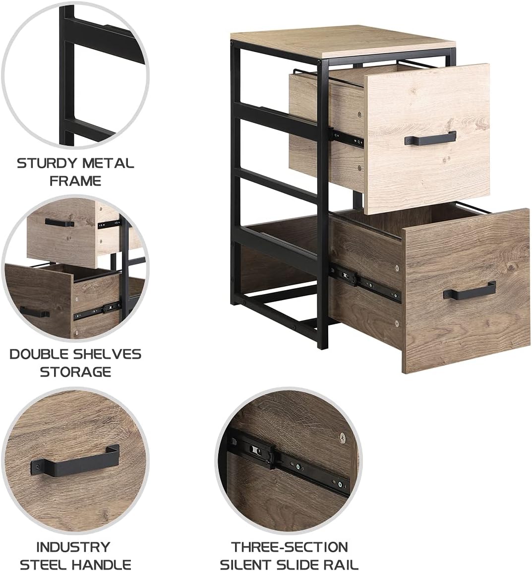 2 Drawer Metal File Cabinet O970