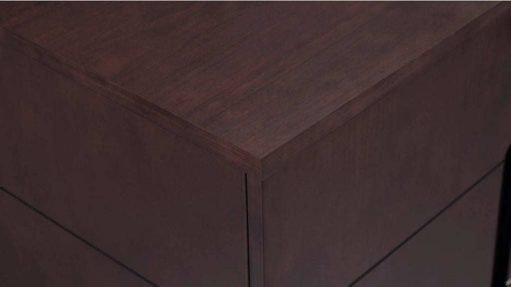 Dark Walnut 2 Door Storage Printer Cabinet Q90107