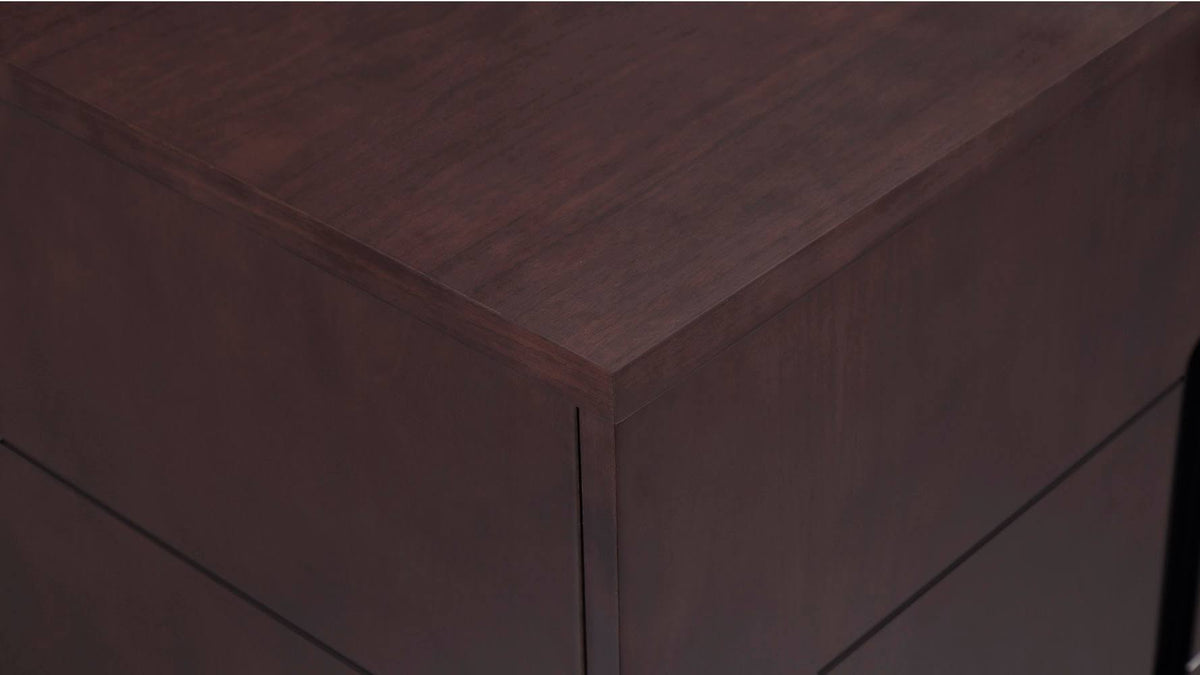 Dark Walnut 2 Door Storage Printer Cabinet Q90107