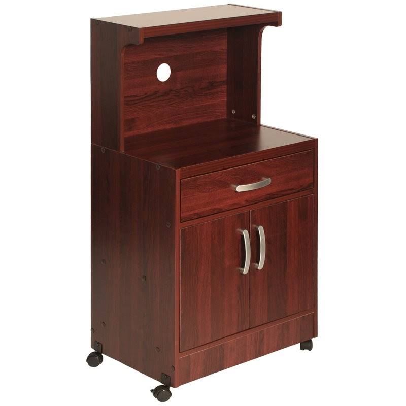 Mahogany Wooden Microwave Cart Z561107