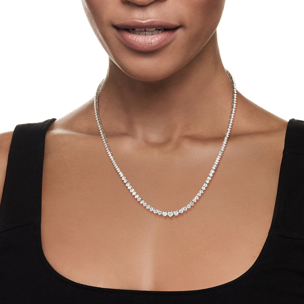 3.00 ct. t.w. Diamond Tennis Necklace in Sterling Silver U547