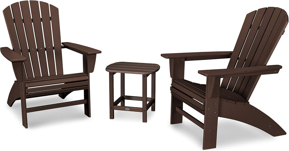 3-Piece Curveback Adirondack Chair Set with Side Table R3446