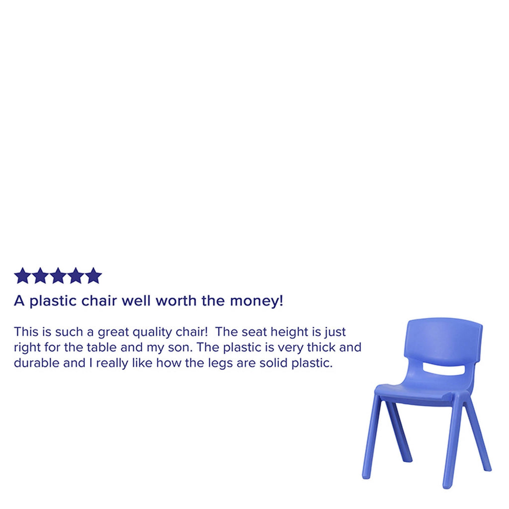 Blue Plastic Stackable School Chair, 4 Pack N453519