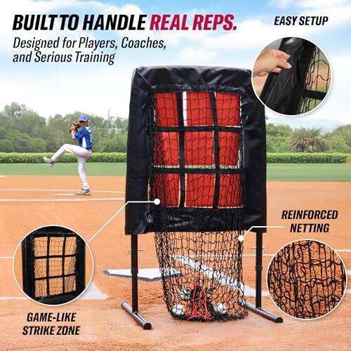 9 Hole Pitching Net with Strike Zone Target C65254