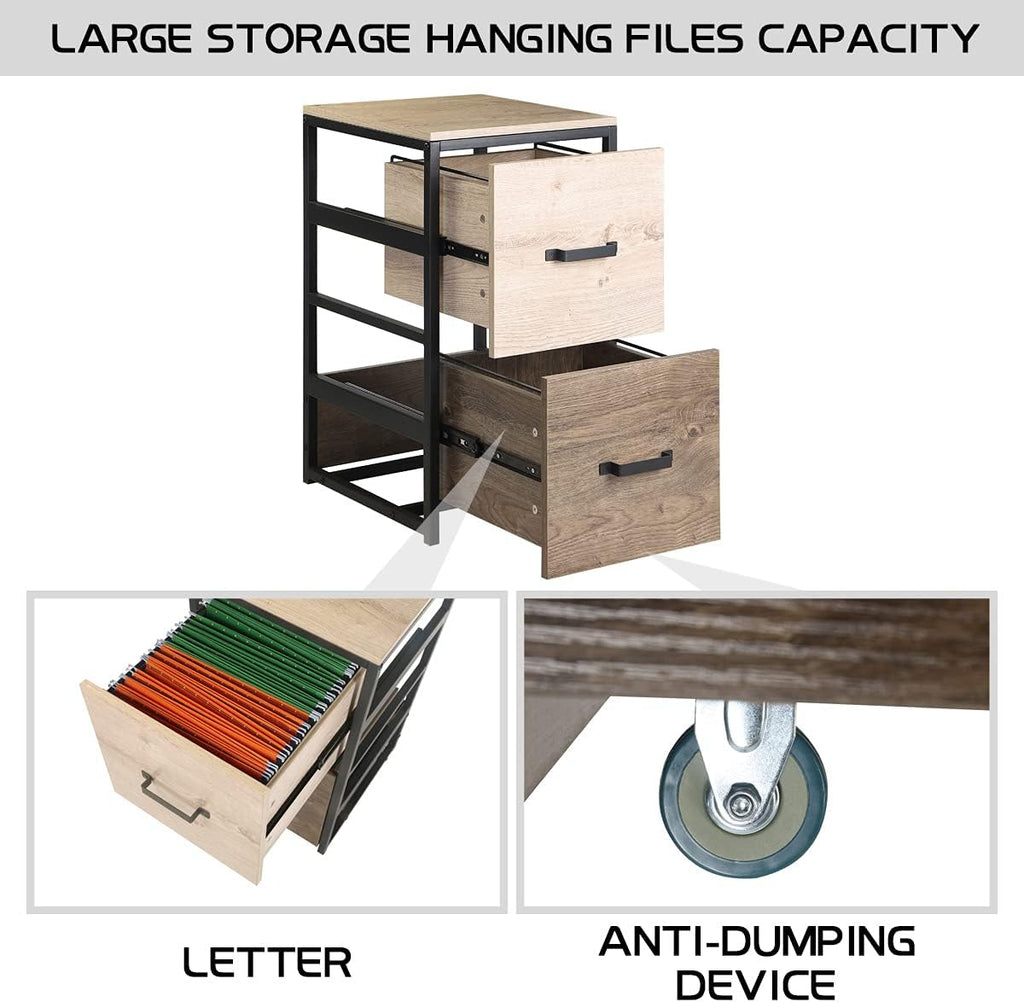 2 Drawer Metal File Cabinet O970