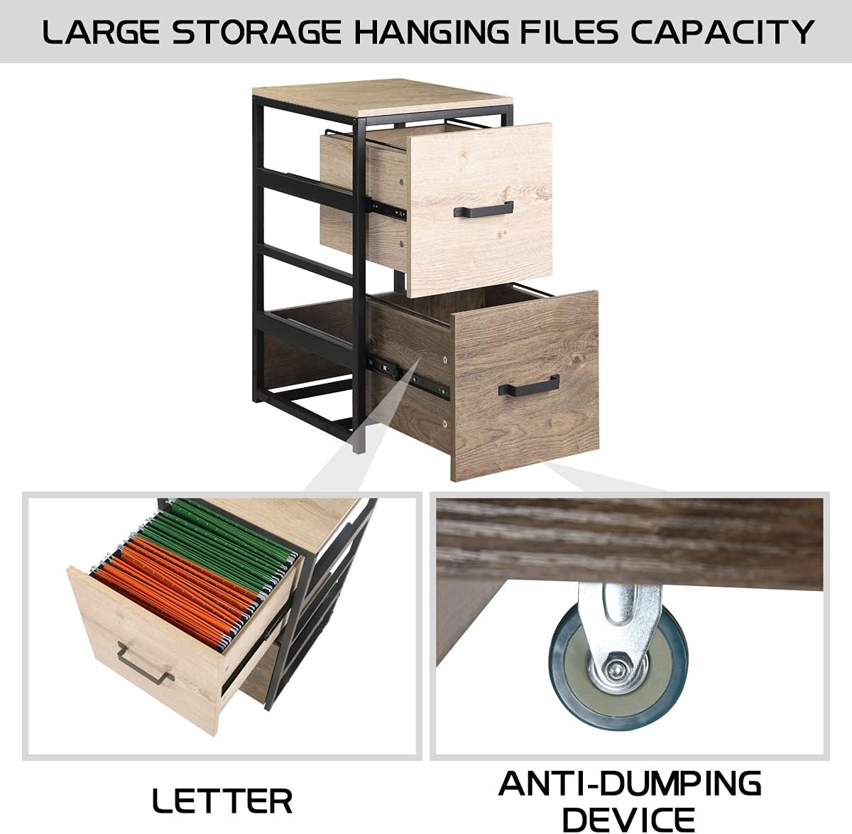 2 Drawer Metal File Cabinet O970