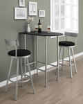 Black Silver MDF Metal Home Bar B46908