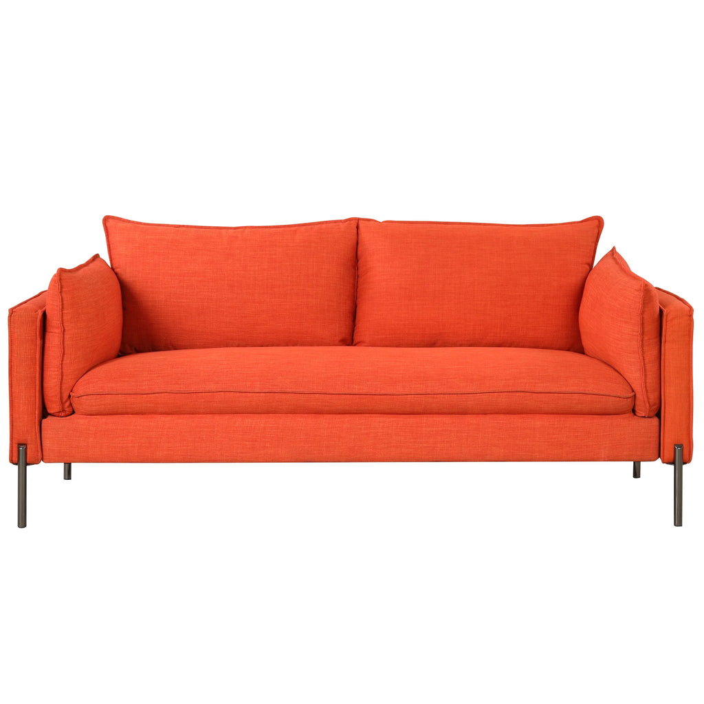 3 Seat Linen Fabric Upholstered Sofa T6132