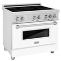 36 4.6 cu. ft. Induction Range with 5 Element Stove and Electric Oven in White Matte K402585