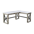L Shaped Writing Desk with Lift Top & Sled Base U225