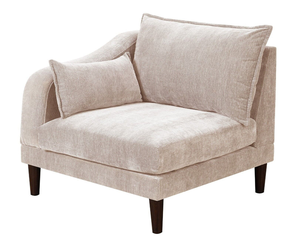 5pc Modular Sectional Set with Armless Chair Corner Wedge and Ottoman O8759