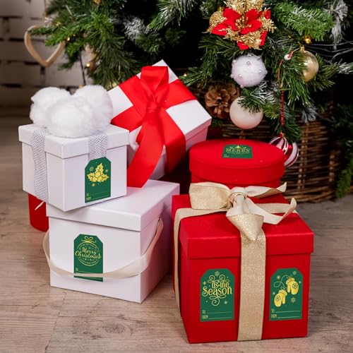 450Pcs Adhesive Foil Snowflake Christmas Name Labels J98753
