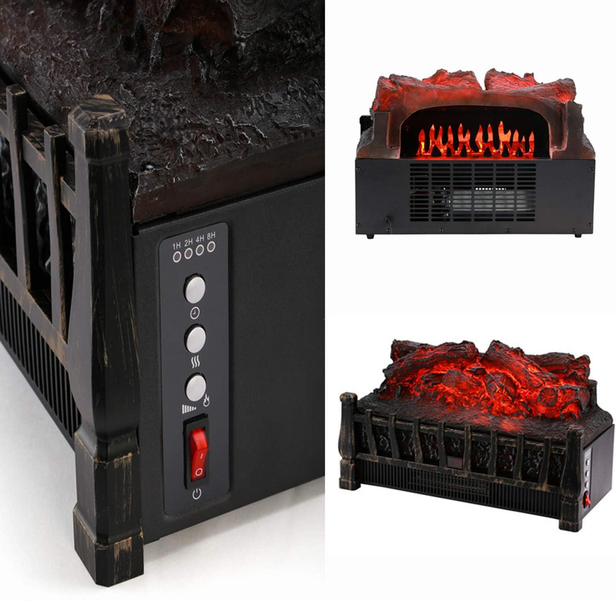 Electric Fireplace Stove Mica Heater 1500W J724583