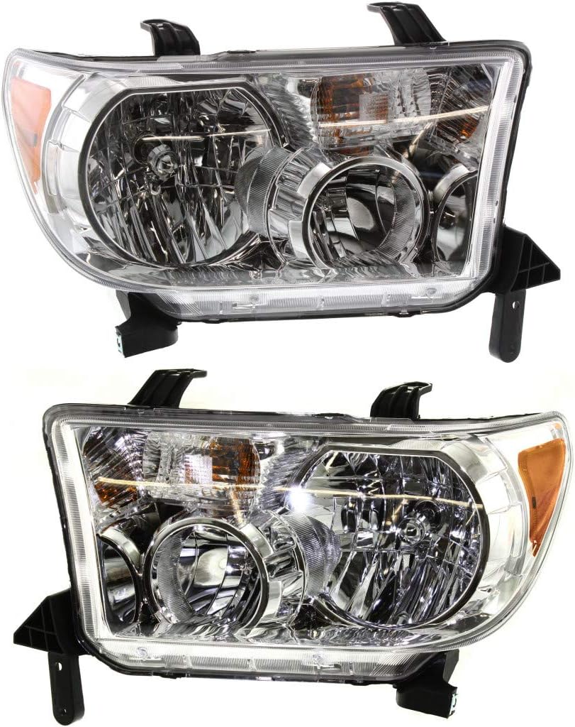 Headlight Assembly Pair with Bulbs F6468