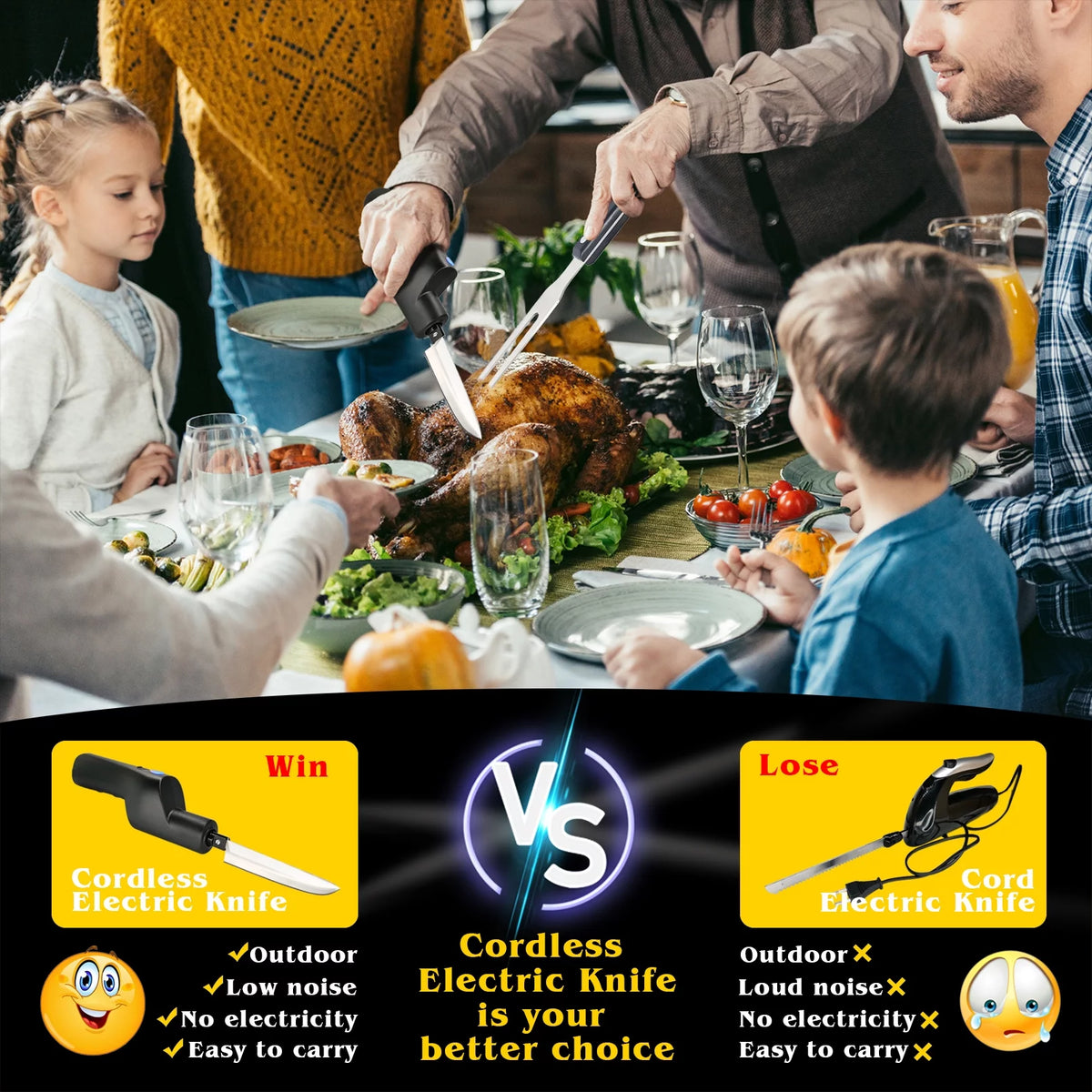 Cordless Electric Knife with Safety Lock Y4873