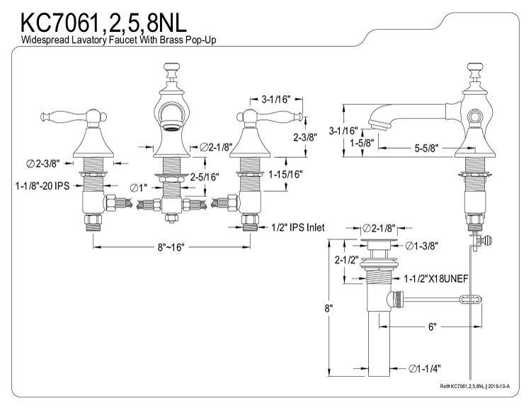 Brushed Nickel Widespread Bathroom Faucet F9620