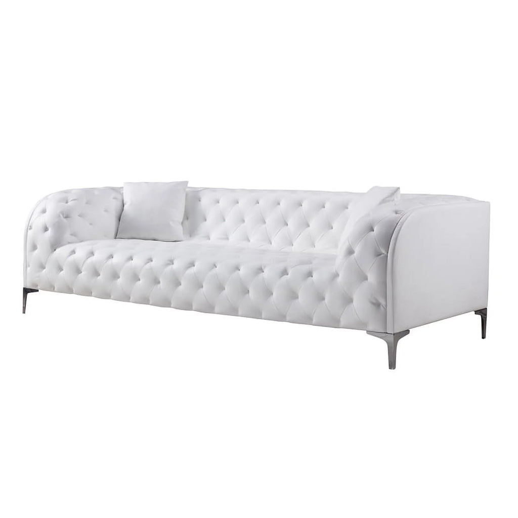 White Faux Leather Sofa I173777
