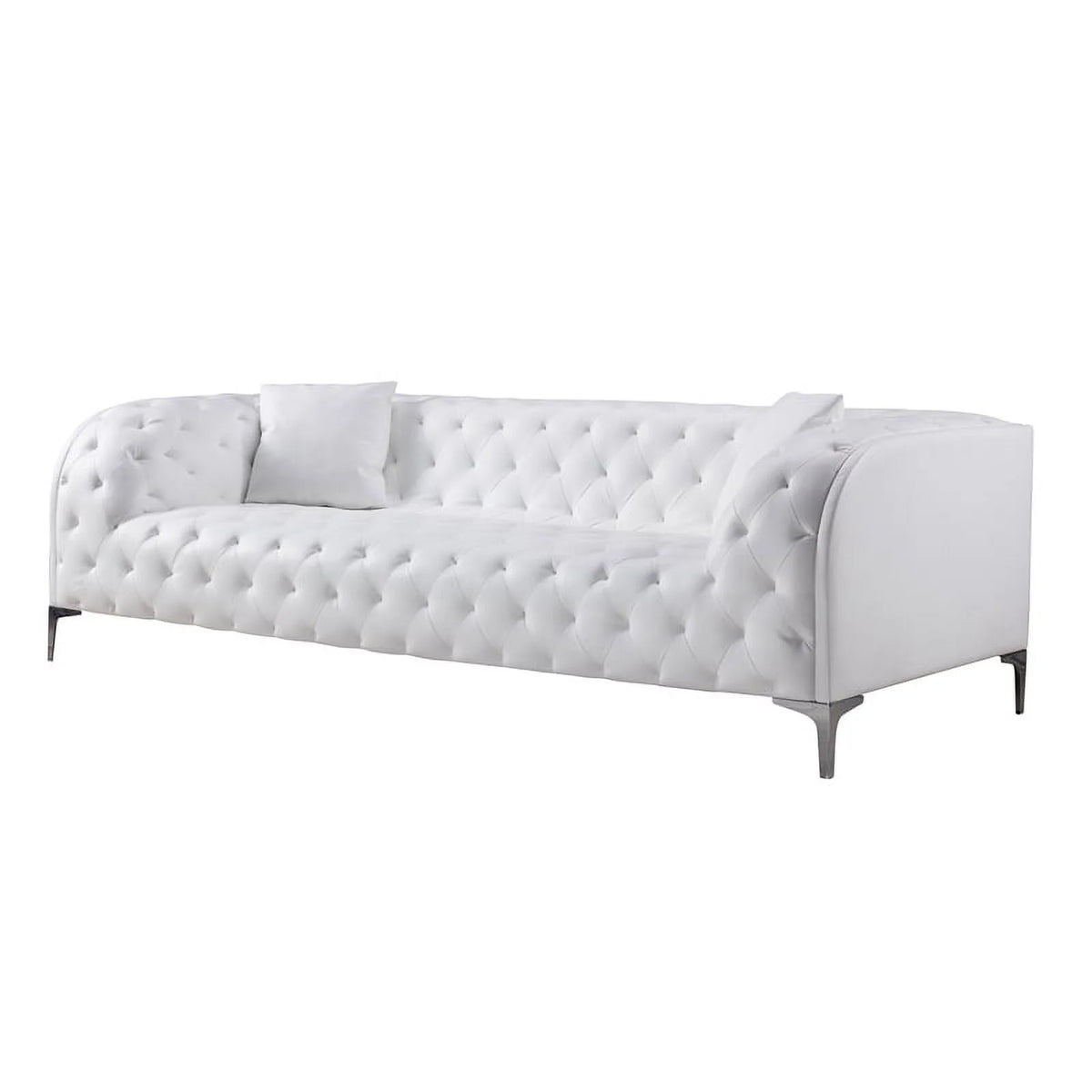 White Faux Leather Sofa I173777