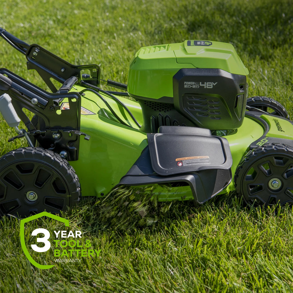 48V 20" Battery-Powered Lawn Mower with Two 4.0Ah Batteries & Charger E196615