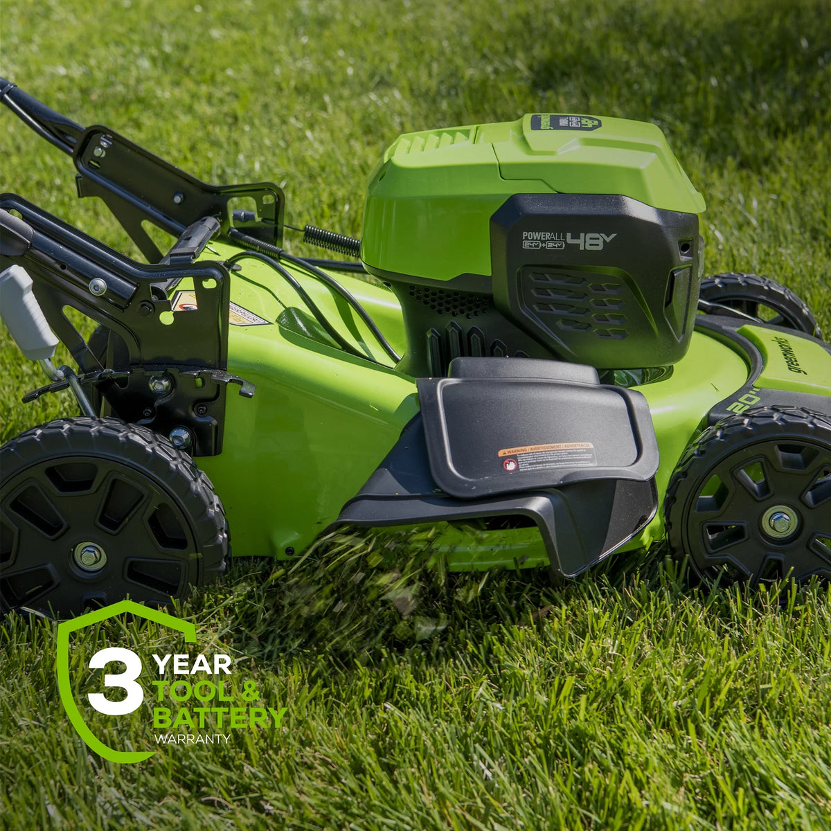 48V 20" Battery-Powered Lawn Mower with Two 4.0Ah Batteries & Charger E196615