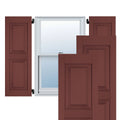 12 in. x 52 in. Real Wood Pine Raised Panel Shutters Pair N87565